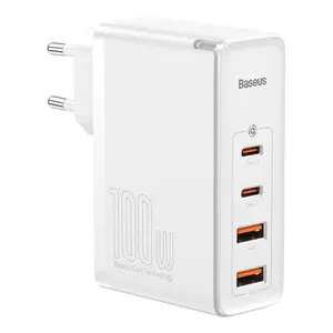 Incarcator Retea Baseus GaN2 Pro CCGAN2P-L01, Quick Charge, 2 x USB Type-C, 2 x USB, 100W (Alb)