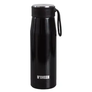 Termos Noveen TB220, 390 ml, cu maner (Negru)