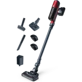 Aspirator vertical Rowenta X-Pert 6.60 Animal Care RH6878WO, 100W, autonomie 45 min, cap de aspirare motorizat cu iluminare LED, capacitate recipient 0.55L, 2 trepte de putere, functie BOOST, rosu/gri