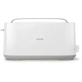 Prajitor de paine Philips HD2590/00, Plastic, Fantă lungă, încălzitor de chifle, Alb