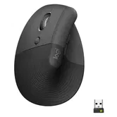 Mouse Wireless Logitech Lift Left Vertical Ergonomic, Bluetooth, 4000 DPI, recomandat pentru mana stanga (Negru)