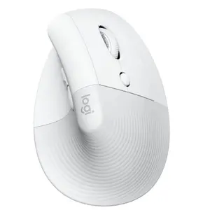 Mouse Wireless Logitech Lift Right Vertical Ergonomic, Bluetooth, 4000 DPI, recomandat pentru mana dreapta (Alb)