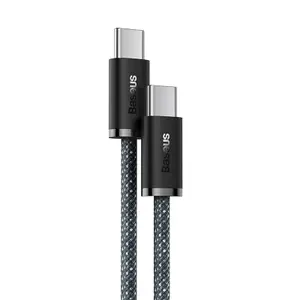 Cablu pentru incarcare si transfer de date Baseus Dynamic, 2x USB Type-C, 100W, 1m, Gri