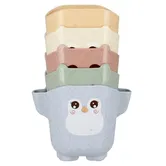 Set 5 cupe pentru baie, BamBam, Animalute colorate