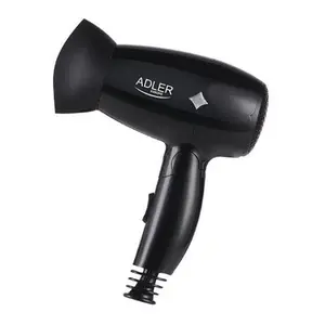 Uscator de par Adler AD 2251, 1400 W, 2 Nivele de temperatura, 2 Trepte de viteza (Negru)