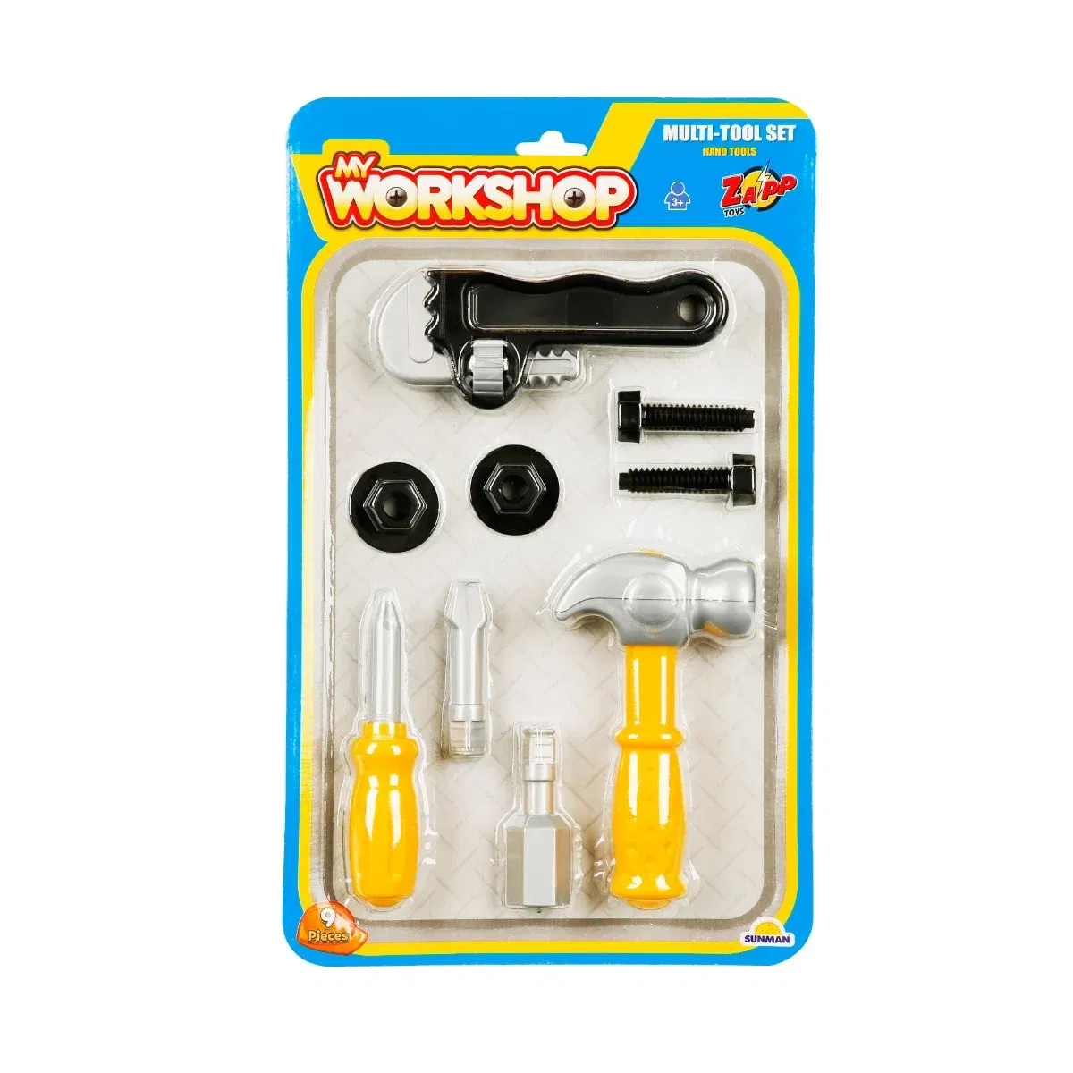 Set unelte pentru constructie, Zapp Toys, 9 piese