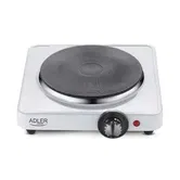 Plita electrica Adler AD6503, 1 Arzator, Control Temperatura, 1500 W (Alb)