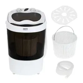 Mini masina de spalat rufe cu centrifuga Camry CR 8054, Capacitate 3 kg, Semiautomata (Alb/Negru)