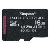 Card de memorie Kingston Industrial microSD, 16GB, UHS-U3, Clasa 10, 100MB/s + adaptor SD