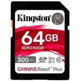 Card de memorie Kingston Canvas React Plus SDXC, 64GB, UHS-II U3, Class 10, V90