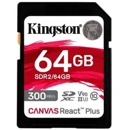 Card de memorie Kingston Canvas React Plus SDXC, 64GB, UHS-II U3, Class 10, V90