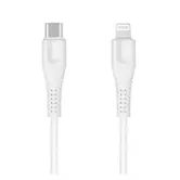 Cablu de date Canyon CNS-MFIC4W, USB Type-C - Lightning MFI-4, 1.2m (Alb)