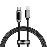 Cablu de date Baseus 6953156206571, USB-C - USB-C, 100W, 1m, Negru