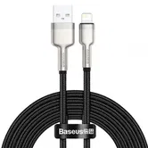 Cablu de date Baseus Cafule Metal, USB - Lightning, 18W, 2.4A, 2m, Negru