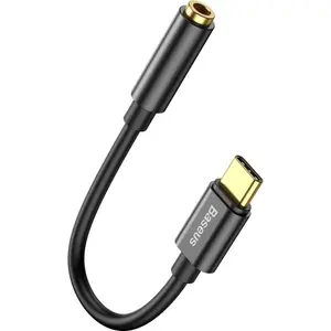Adaptor Audio Baseus CATL54-01, USB Type-C - Jack 3.5 mm (Negru)