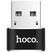 Adaptor Hoco 6957531064138, USB - USB Type-C, Aluminiu, Incarcare si transfer (Negru)
