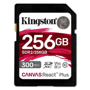 Card de memorie Kingston Canvas React Plus SDXC, 256GB, UHS-II U3, Clasa 10, V90