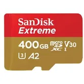 Card de memorie SanDisk Extreme MicroSDXC, 400GB, UHS-I U3, Clasa 10, V30 + Adaptor SD