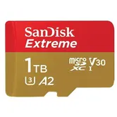 Card de memorie SanDisk Extreme MicroSDXC, 1TB, UHS-I U3, Clasa 10, V30 + Adaptor SD
