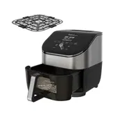 Friteuza cu aer cald fara ulei Instant Vortex Plus 6 Clear Cook+Odor Erase, Ecran digital, Cos detasabil, 6 functii de gatire, Capacitate 5.7 litri, 1700 W (Negru/Argintiu)