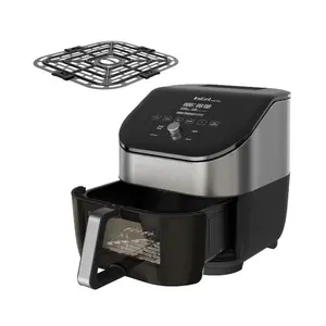 Friteuza cu aer cald fara ulei Instant Vortex Plus 6 Clear Cook+Odor Erase, Ecran digital, Cos detasabil, 6 functii de gatire, Capacitate 5.7 litri, 1700 W (Negru/Argintiu)