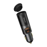 Incarcator auto Baseus, 1 x USB, 1 x USB-C, cu bricheta, 120 W, incarcare rapida, Gri