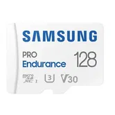 Card de memorie SAMSUNG PRO Endurance MicroSD MB-MJ128KA/EU, 128GB, UHS-I U3, V30, Clasa 10 + Adaptor SD