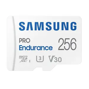 Card de memorie SAMSUNG PRO Endurance microSDXC MB-MJ256KA/EU, 256GB, UHS-I U3, V30, Clasa 10 + Adaptor SD