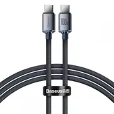 Cablu de date Baseus Crystal Shine, USB Type-C - USB Type-C, PD 100W, 3A, 1.2m, Negru