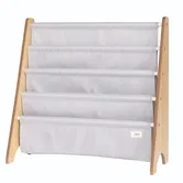 Raft organizator de carti pentru copii, 3 Sprouts, material reciclat, Gri