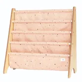 Raft organizator de carti pentru copii, 3 Sprouts, material reciclat, Terrazzo Roz