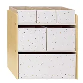 Organizator din material reciclat pentru jucarii, 3 Sprouts, Terrazzo Roz
