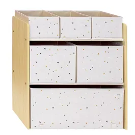 Organizator din material reciclat pentru jucarii, 3 Sprouts, Terrazzo Roz