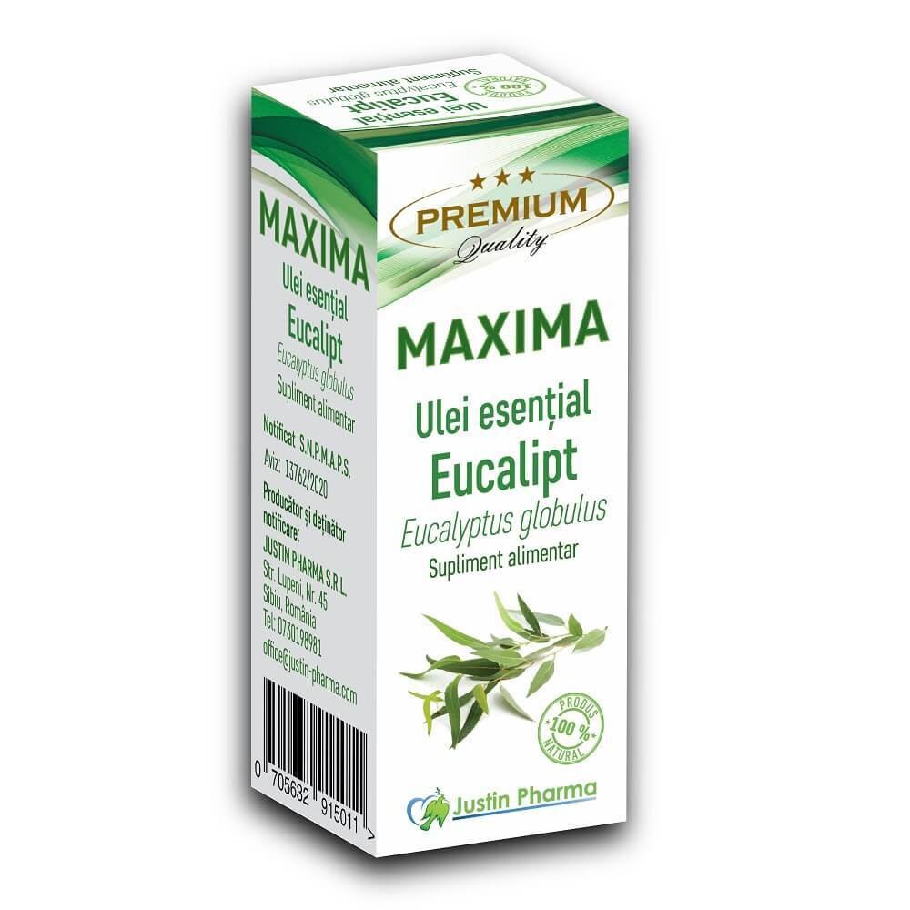 Ulei esential de Eucalipt Maxima, 10 ml, Justin Pharma