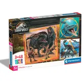 Puzzle Clementoni, Jurassic World, 3 x 48 piese, 2024