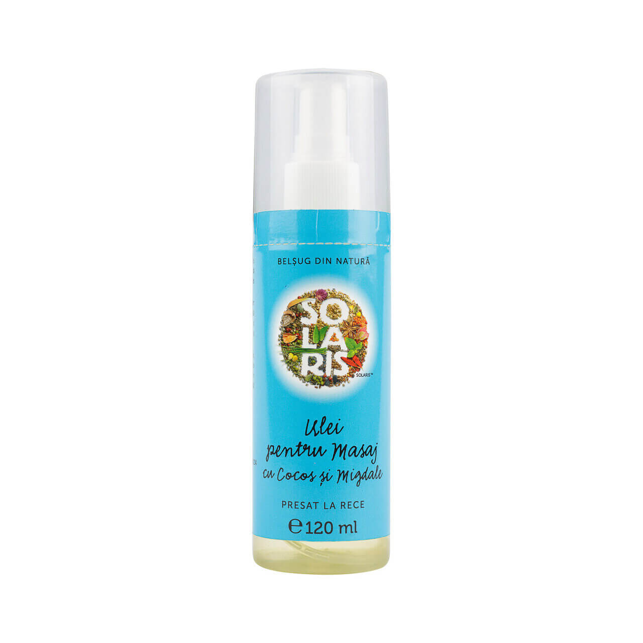 Ulei pentru masaj cu cocos si migdale, 120 ml, Solaris