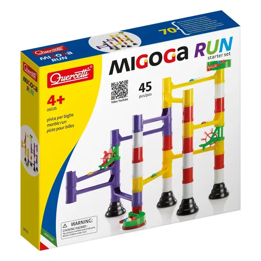 Set de constructie, Quercetti, Migoga Marble Run Basic, 45 piese