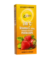 Vitamina C 100 mg cu aromă de căpșuni pentru copii, 30 comprimate, Adya