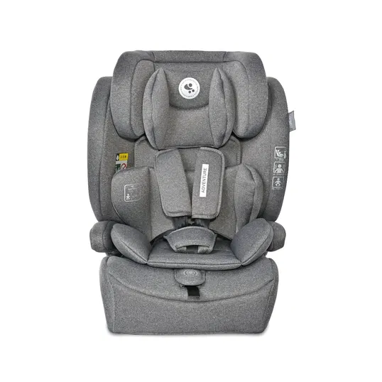 Scaun auto, Lorelli Adventure, i-Size, 15 luni-12 ani, 76-150 cm, Grey