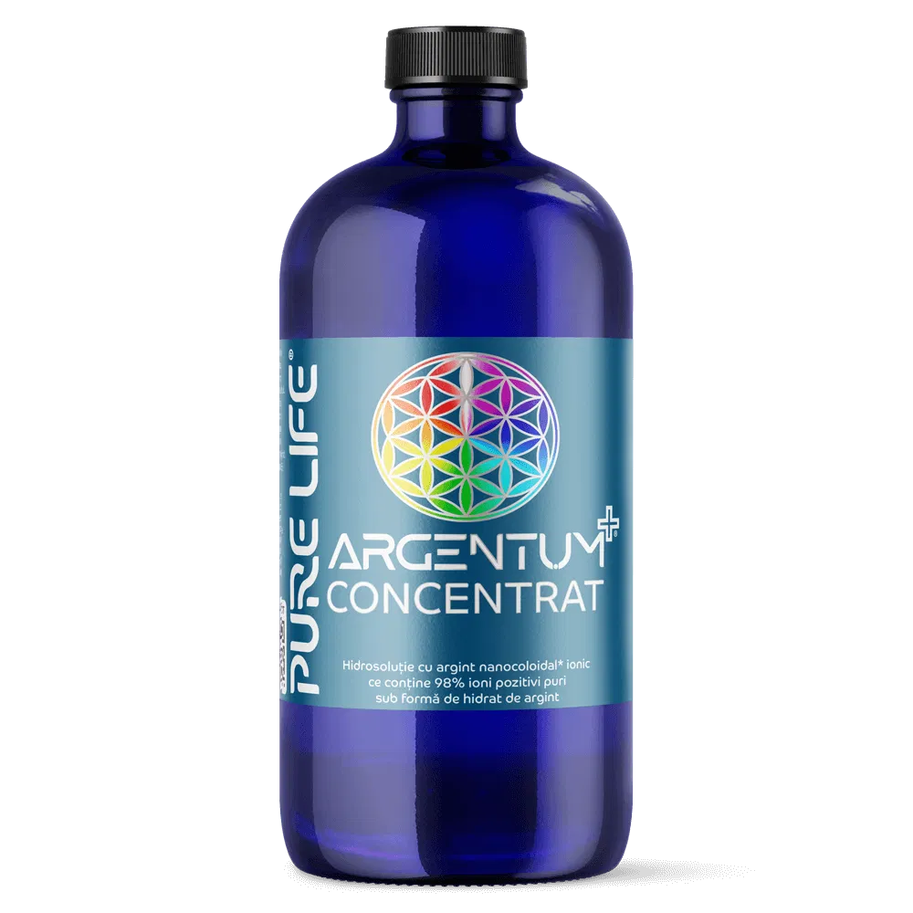 Argint coloidal ionic ARGENTUM+ 30ppm, 480ml, Pure Life