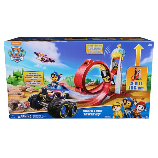 Set de joaca turn cu pista, Paw Patrol, Super Loop Tower HQ, 6069672