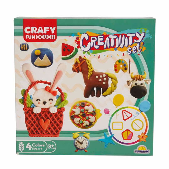 Set de modelare cu diverse forme, Crafy, 12 piese