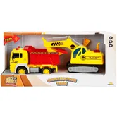 Set vehicule de constructie, Maxx Wheels, Excavator si camion, 1:20