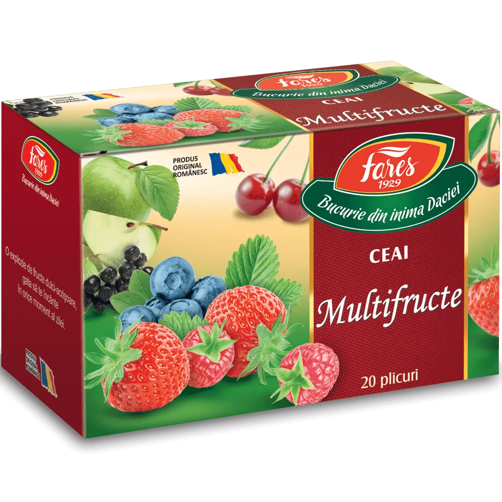 Ceai multifructe, 20 plicuri, Fares