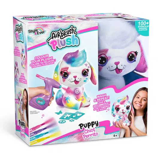 Jucarie de plus de colorat, Airbrush Plush, Puppy