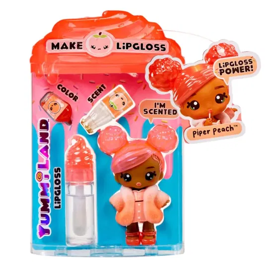 Papusa Yummiland, Lipgloss Doll, Piper Peach, 120759EUC