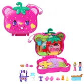 Set de joaca cu 2 papusi si 12 accesorii Polly Pocket, Straw-beary Patch, HRD35