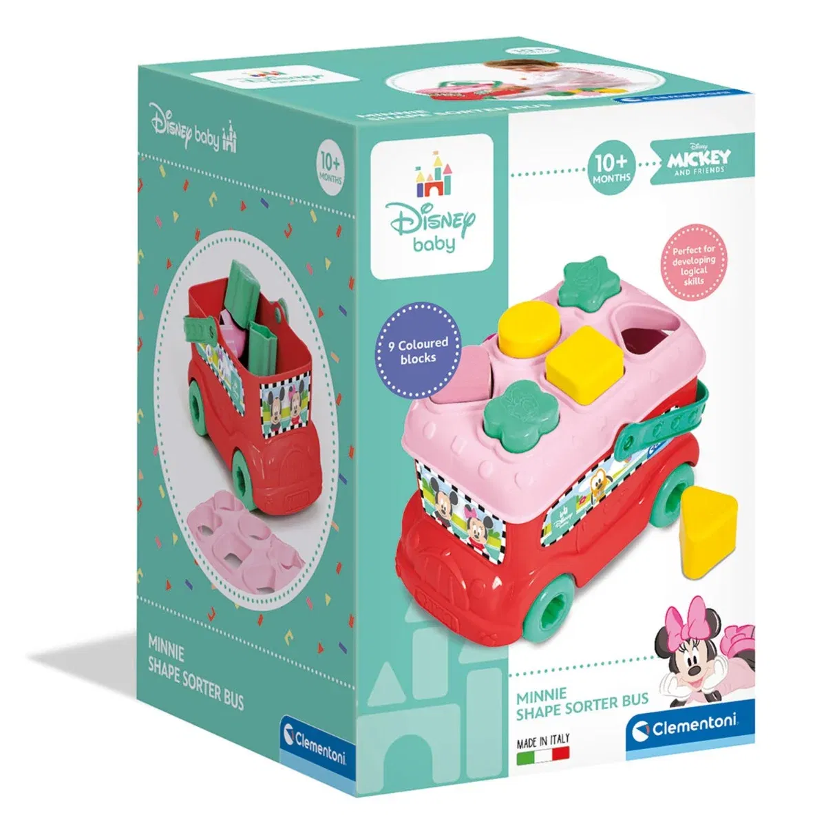 Set cu forme de sortat, Clementoni, Minnie Mouse