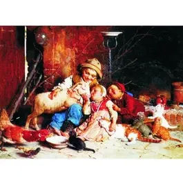 Puzzle Gold - Gaetano Chierici: Farmyard Rascals, 1000 piese