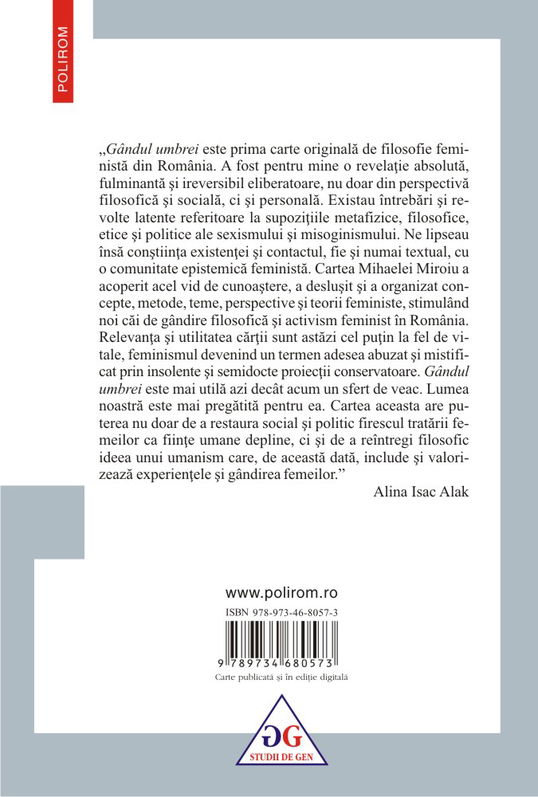 Gandul umbrei | Mihaela Miroiu